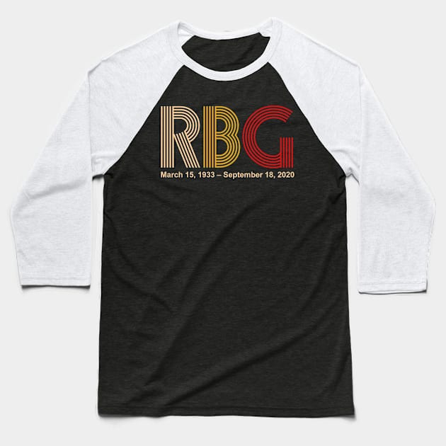 Ruth Bader Ginsburg  Notorious RBG Baseball T-Shirt by FisherSmalljLyEv